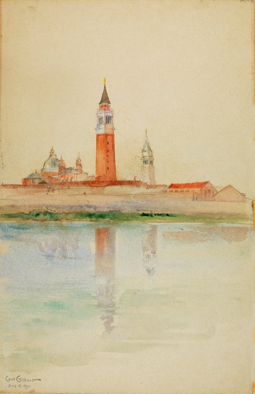 San Giorgio Maggiore, Venice, 1898 by Cass Gilbert