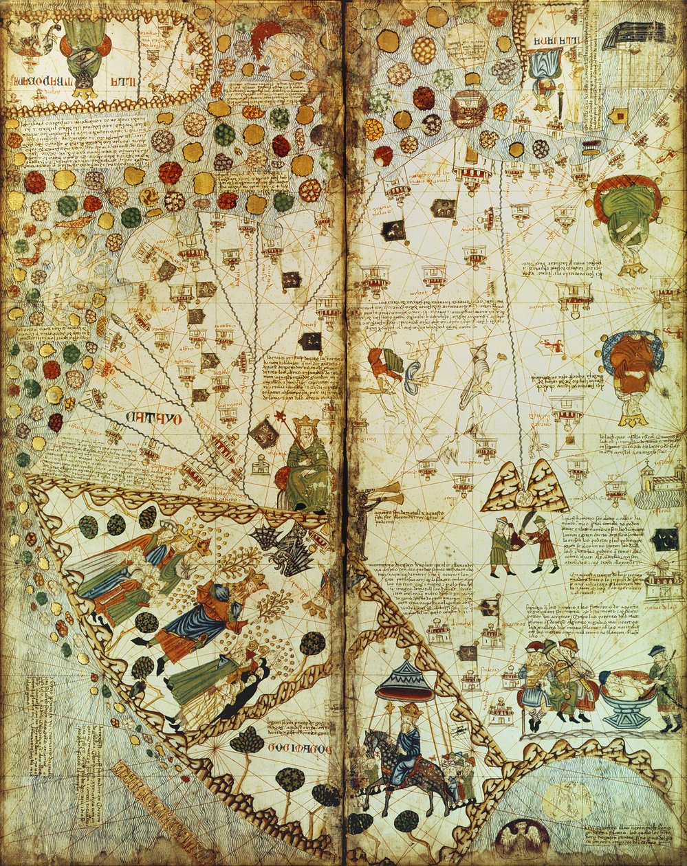 Detail from a Catalan World Map by Catalan School