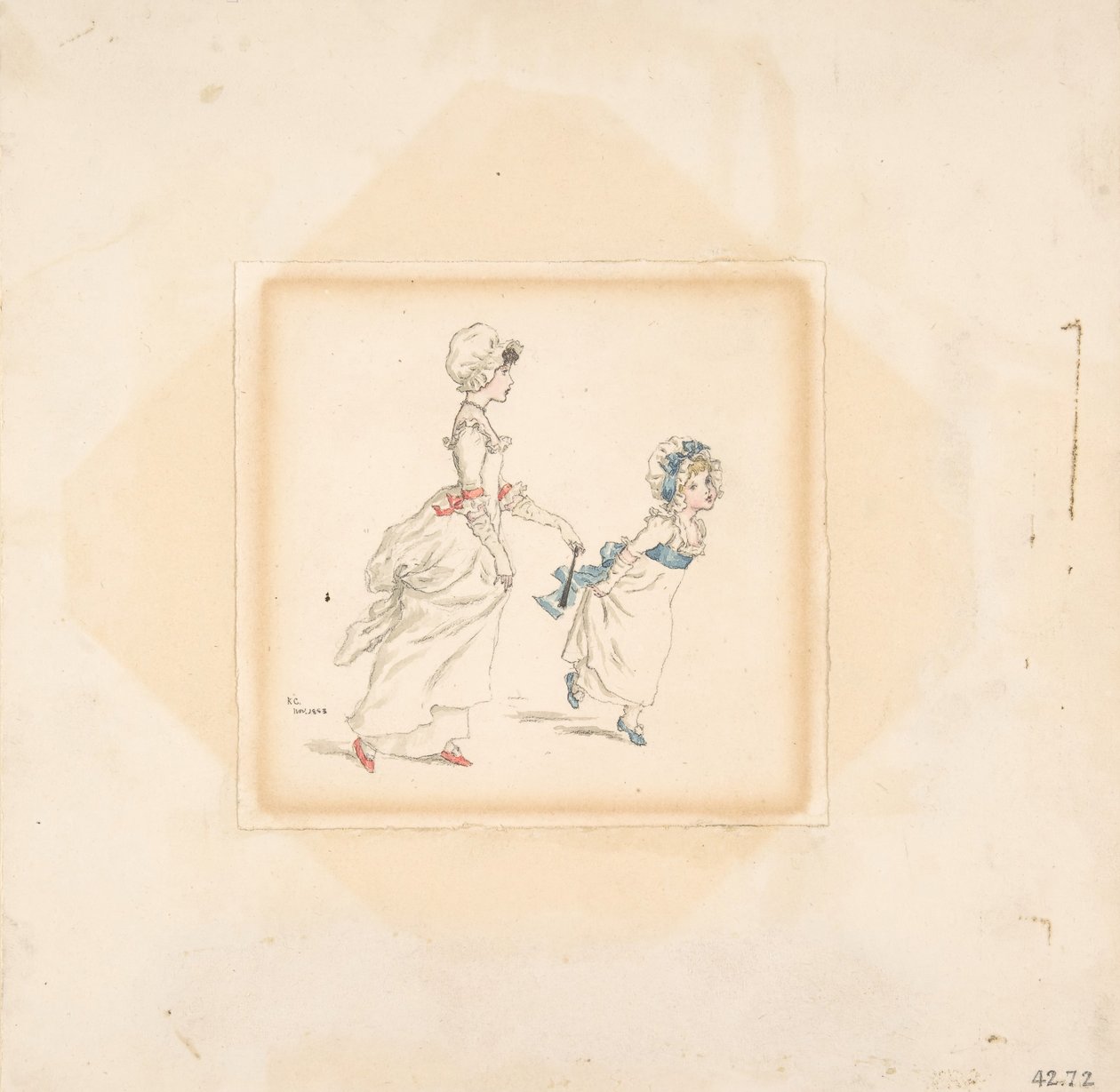 Woman and Child, 1883 by Catherine Greenaway