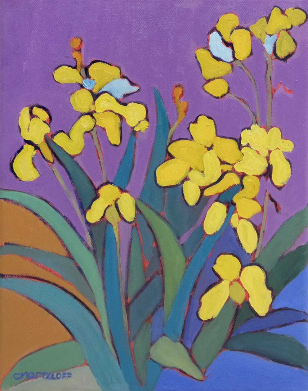Summer Iris Garden by Catherine J Martzloff