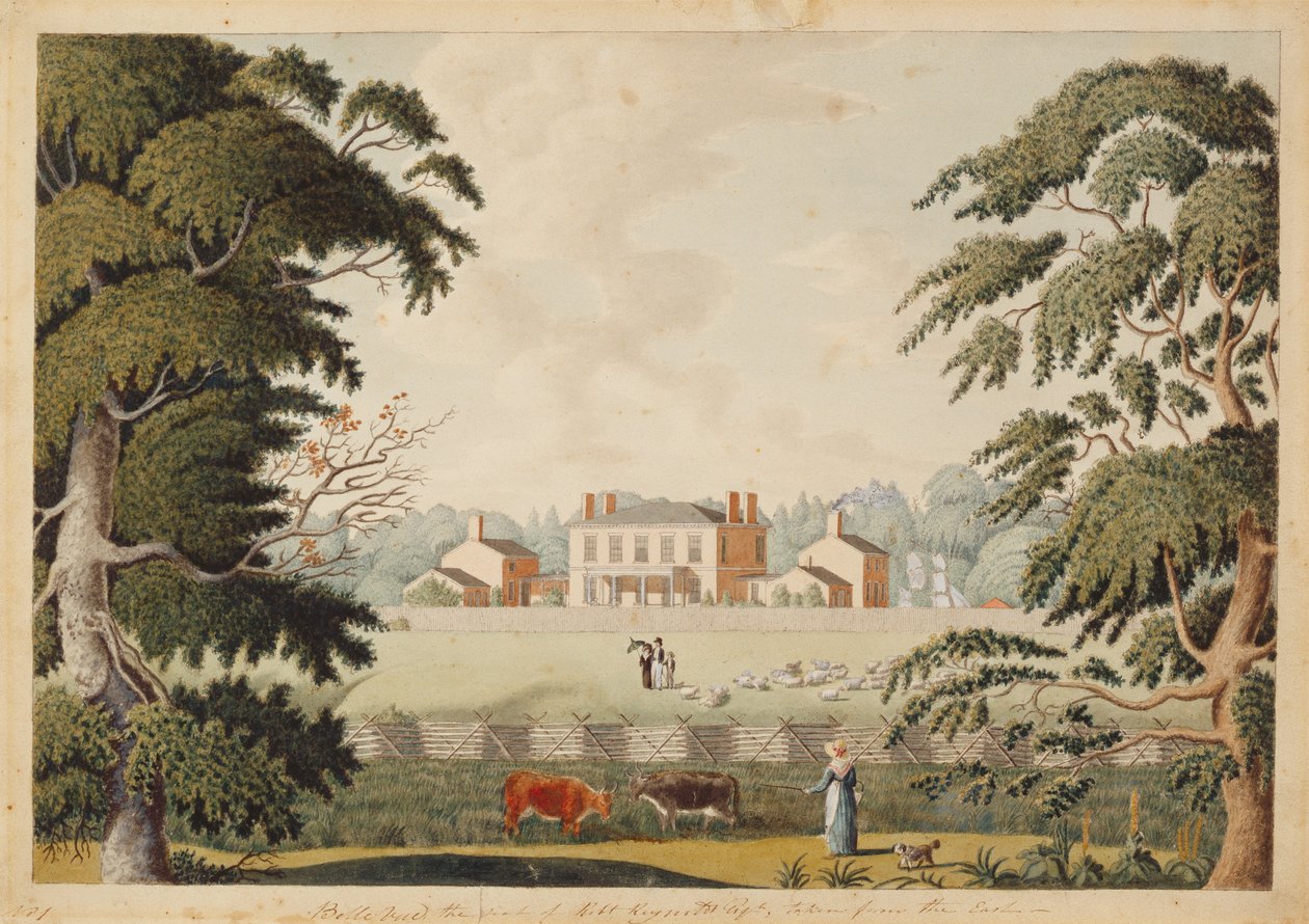 Belle Vue, the Seat Robert Reynolds, Esquire taken from the East by Catherine Reynolds