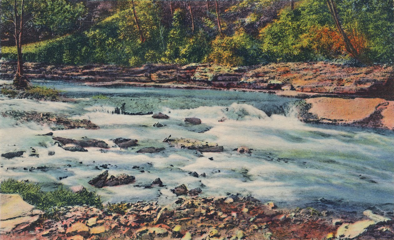 Rapid Waters, Cherokee Park, 1942 by Caufield and Shook