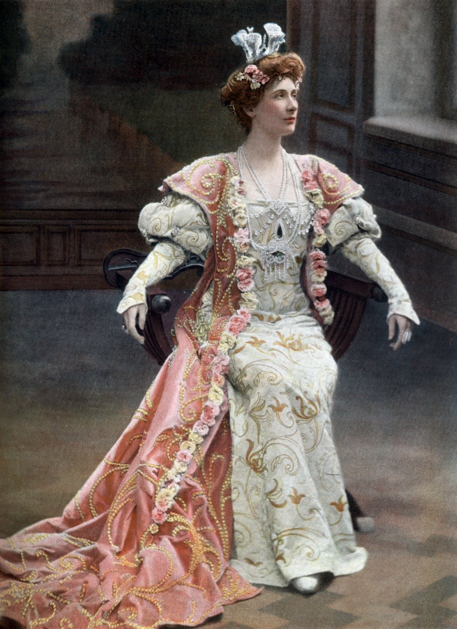 Scottish opera singer Mary Garden (1874-1967) as Orlanda in opera 
