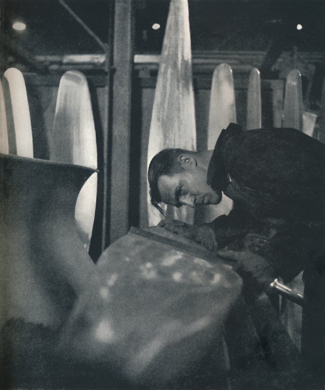 Measuring airscrew blades by Cecil Beaton