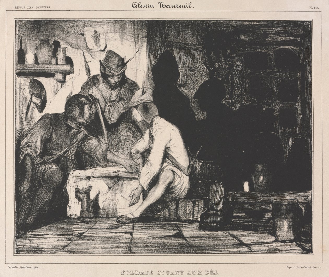 Soldiers Playing Dice by Celestin Francois Nanteuil