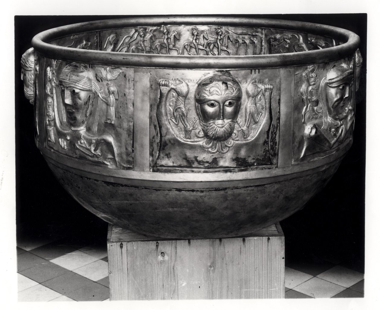 Full size replica of the Gundestrup Cauldron, original made 1st century BC by Celtic