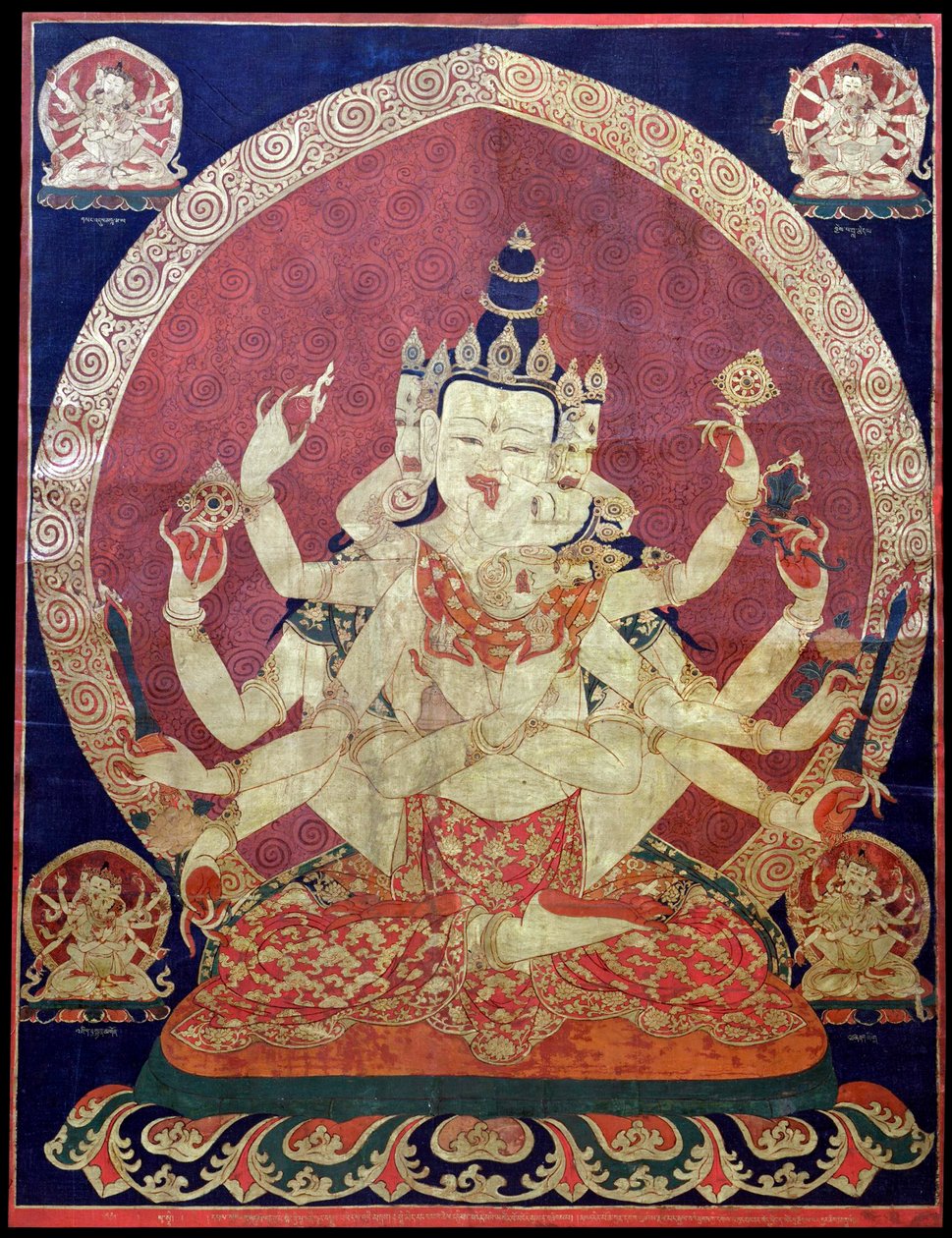 Guhyasamaja Akshobhyavajra Thanka, 17th century by Central Asian Art.