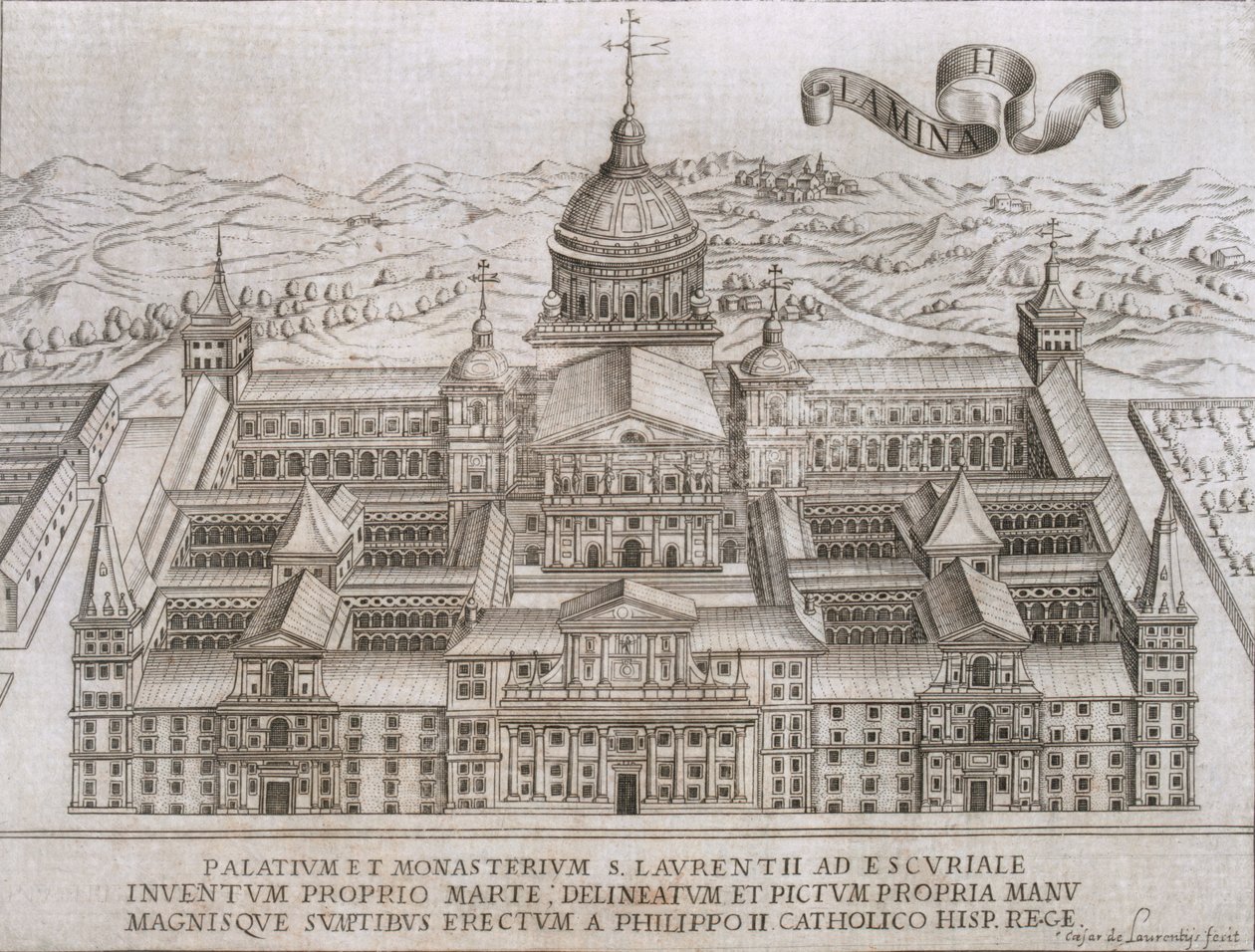 Palace and Monastery of St Laurence at the Escorial by Cesar de Laurentiis