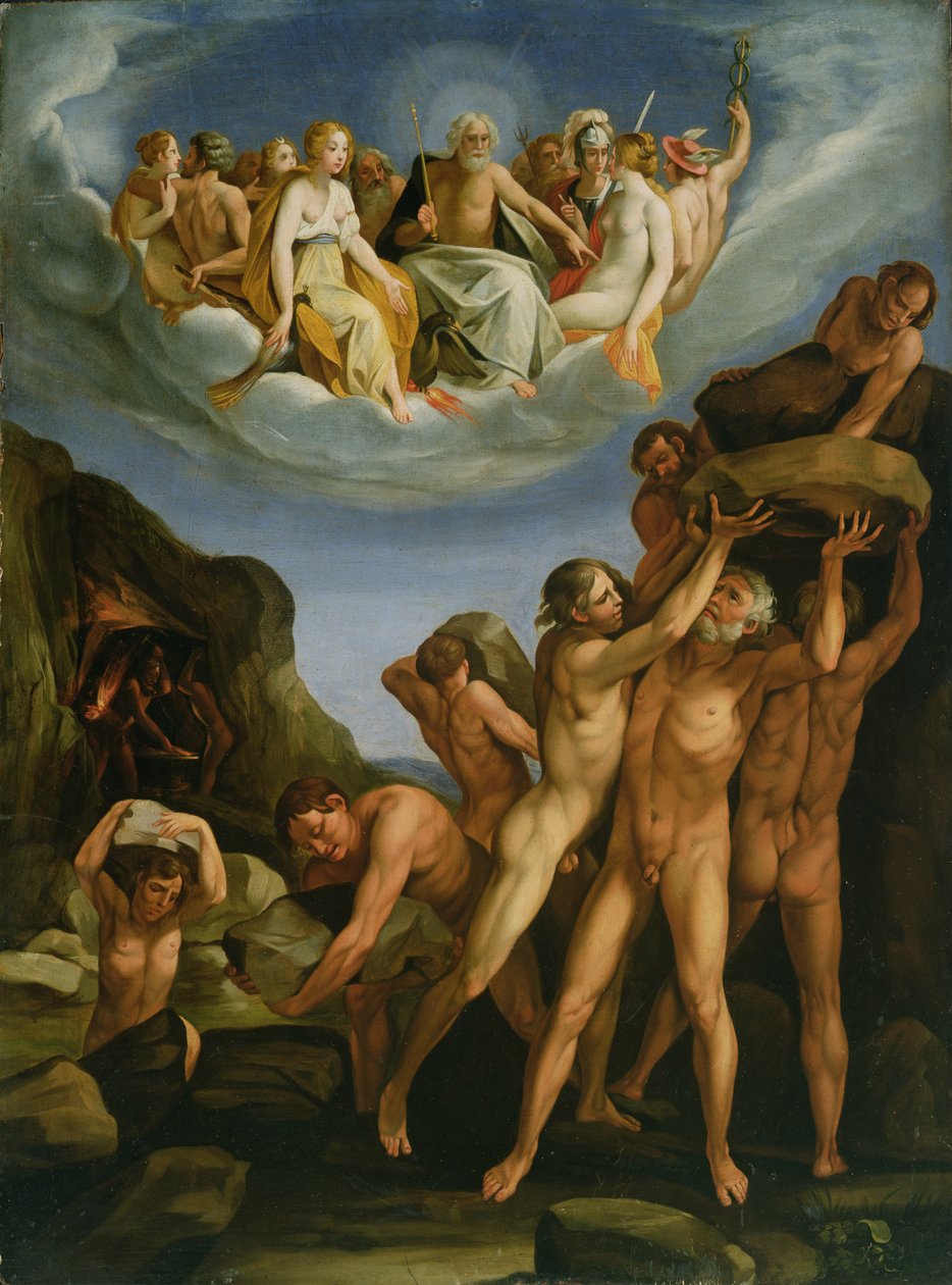 The Battle of the Gods and Giants by Cesare Rossetti