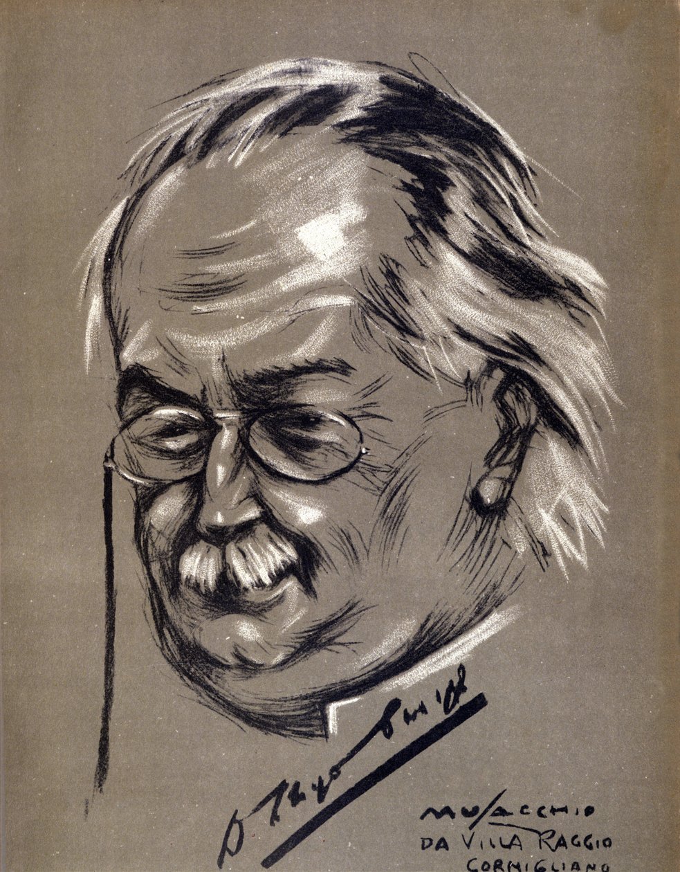David Lloyd George, British politician. Cartoon by Cesare Musacchio by Cesare Annibale Musacchio