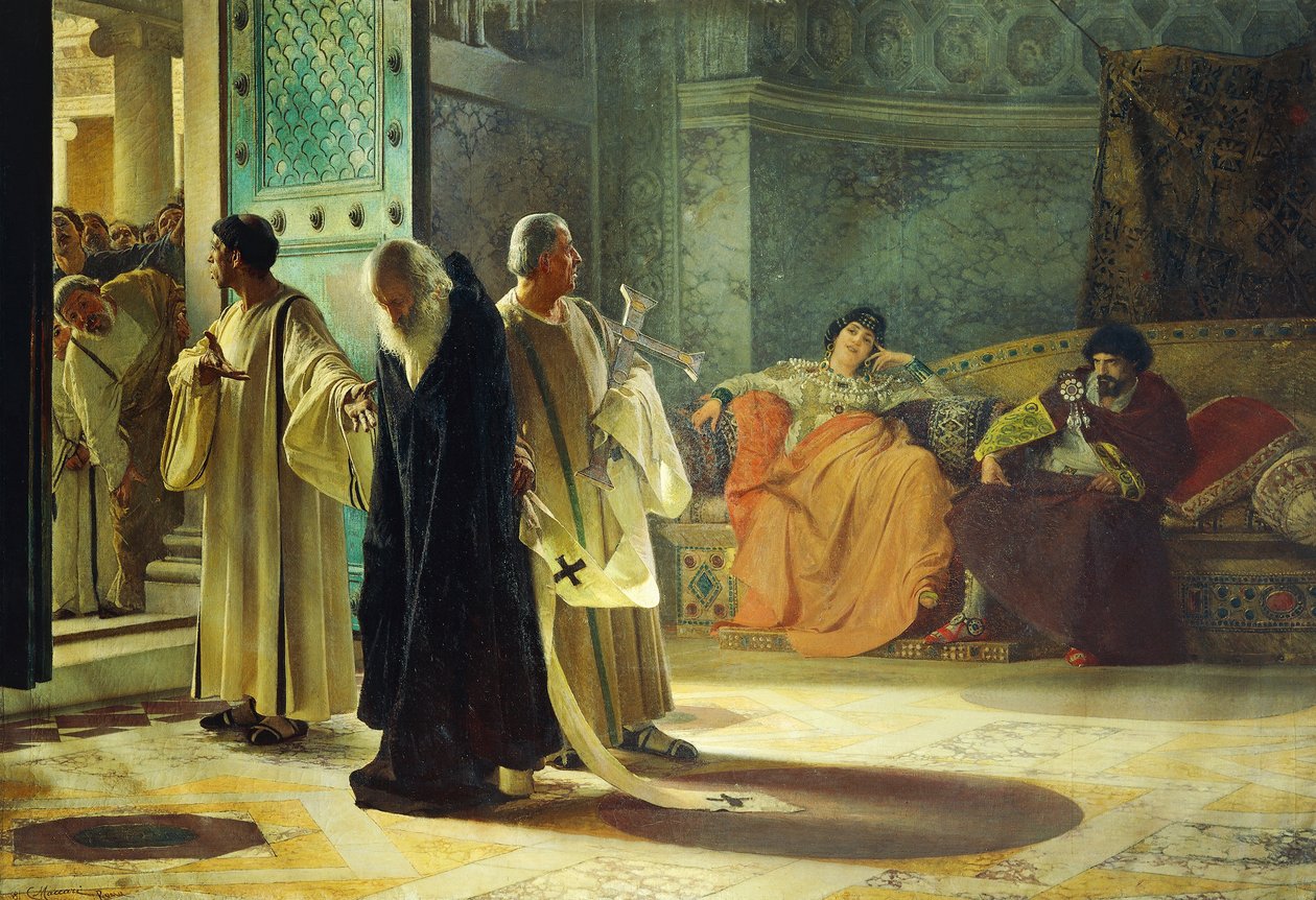 Deposition of Pope Silverio, 537 by Cesare Maccari