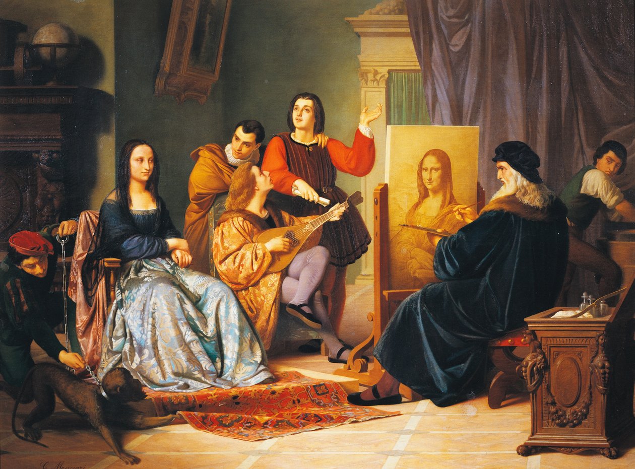 Leonardo da Vinci painting Mona Lisa by Cesare Maccari by Cesare Maccari
