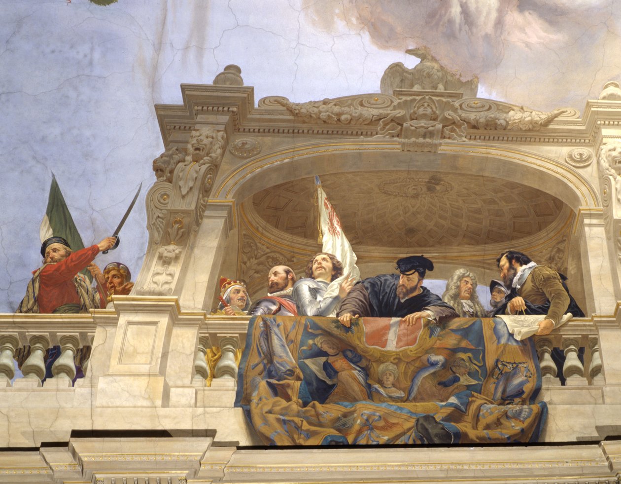 Ettore, Andrea Doria, F. Ferrucci, M. Colonna and Doge Morosini (detail) by Cesare Mariani
