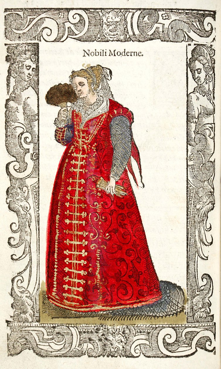 Nobili Moderne. From: De gli habiti antichi et moderni, 1598 by Cesare Vecellio