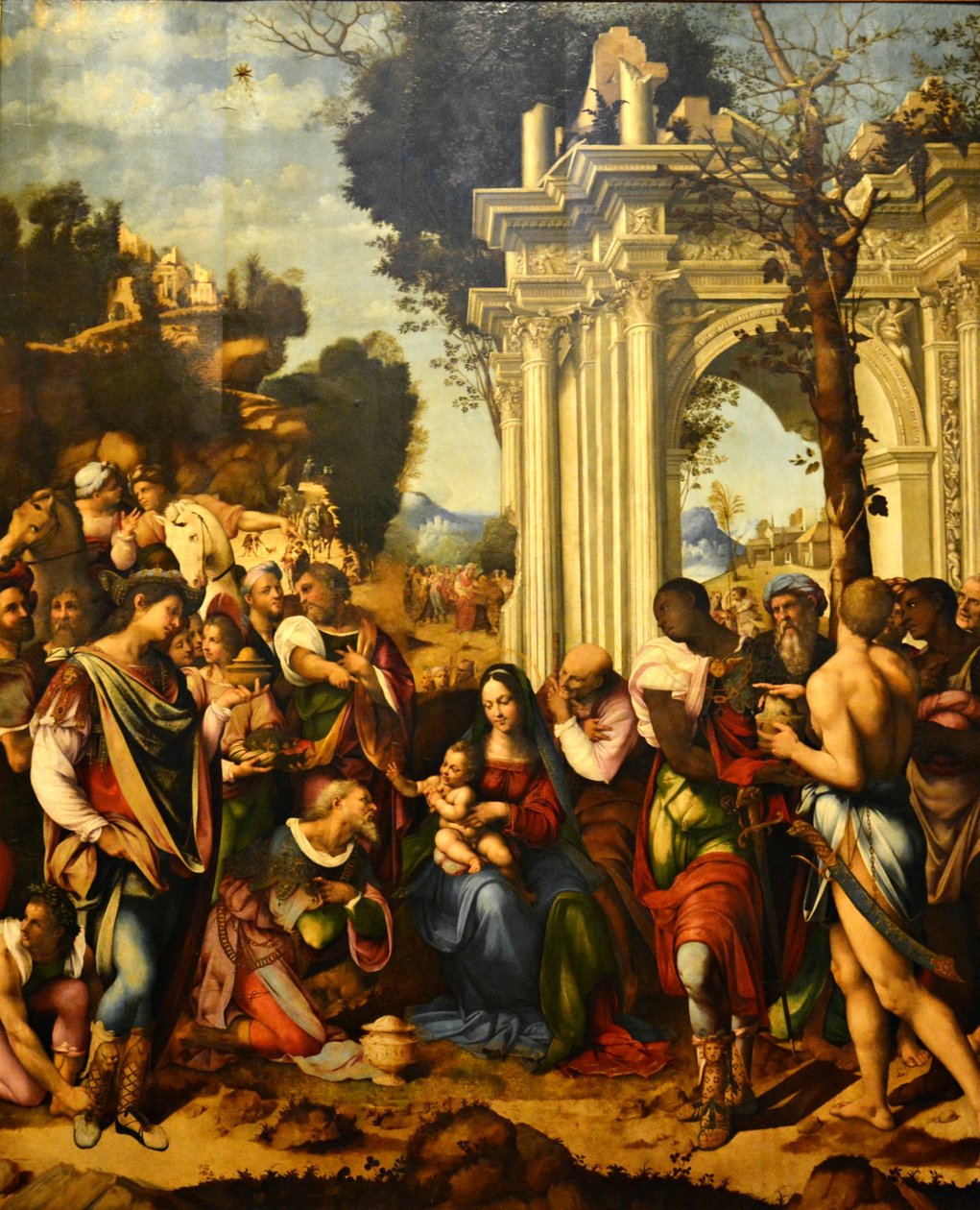 The Adoration of the Magi by Cesare da Sesto: Fine art print