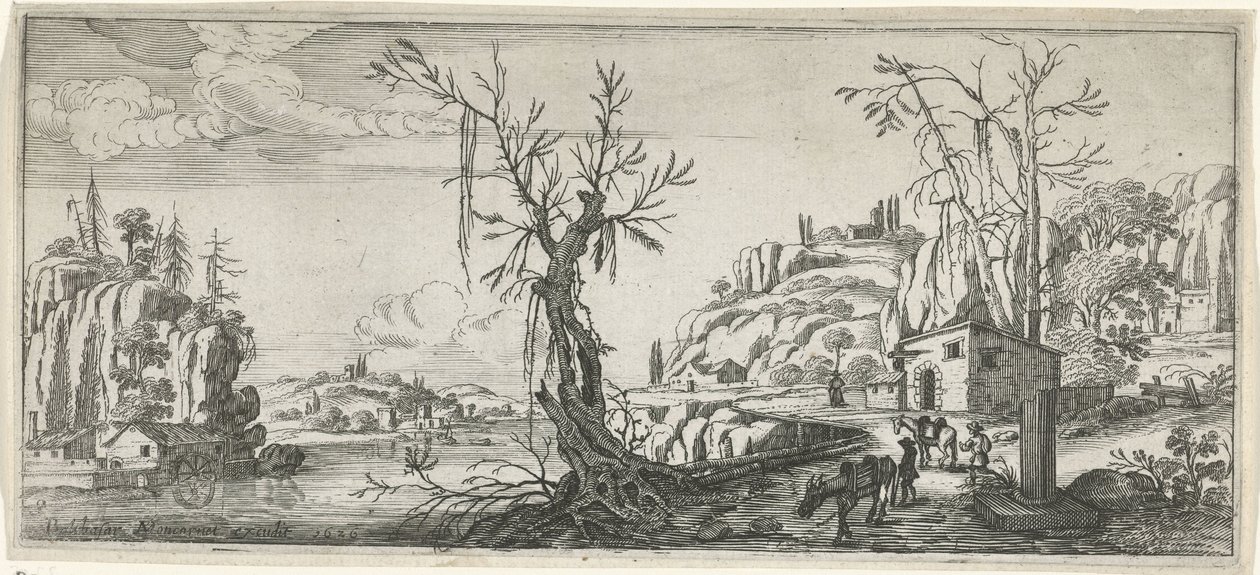 Landscape with Travelers with Pack Mules by Chaerles de Hooch