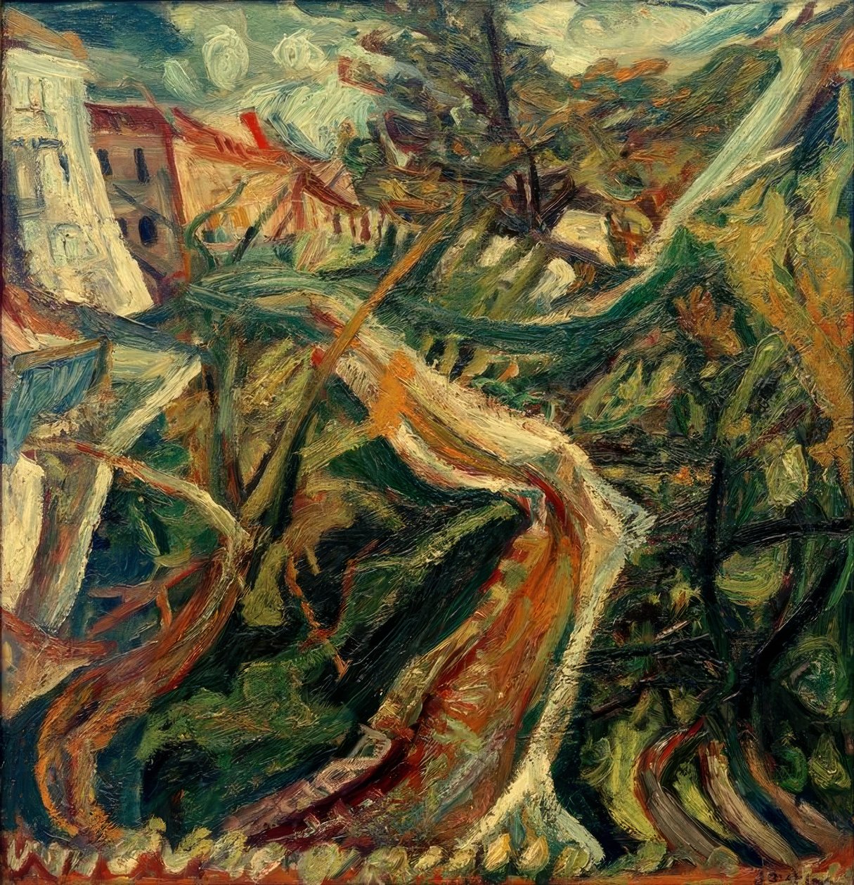 Ch. Soutine, The Chemin de la Fontaine des Tins in Céret by Chaim Soutine