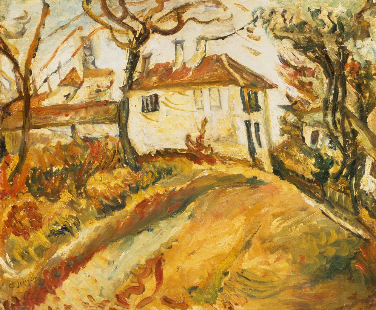 White House on a Hill, c.1918 by Chaim Soutine