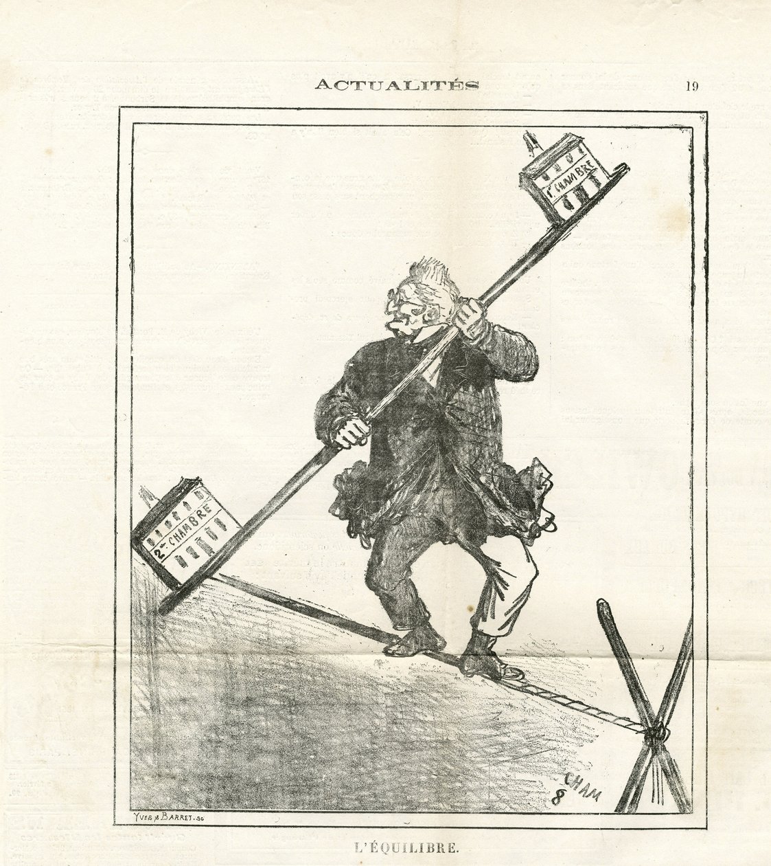 Illustration of Cham (1819-1879) in Le Charivari by Amédée de Noé