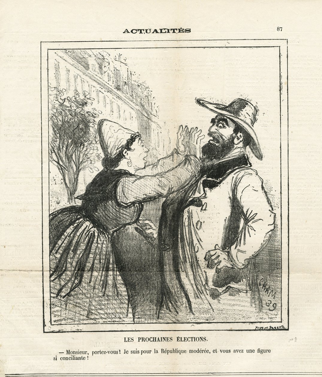 Illustration of Cham (1819-1879) in Le Charivari by Amédée de Noé