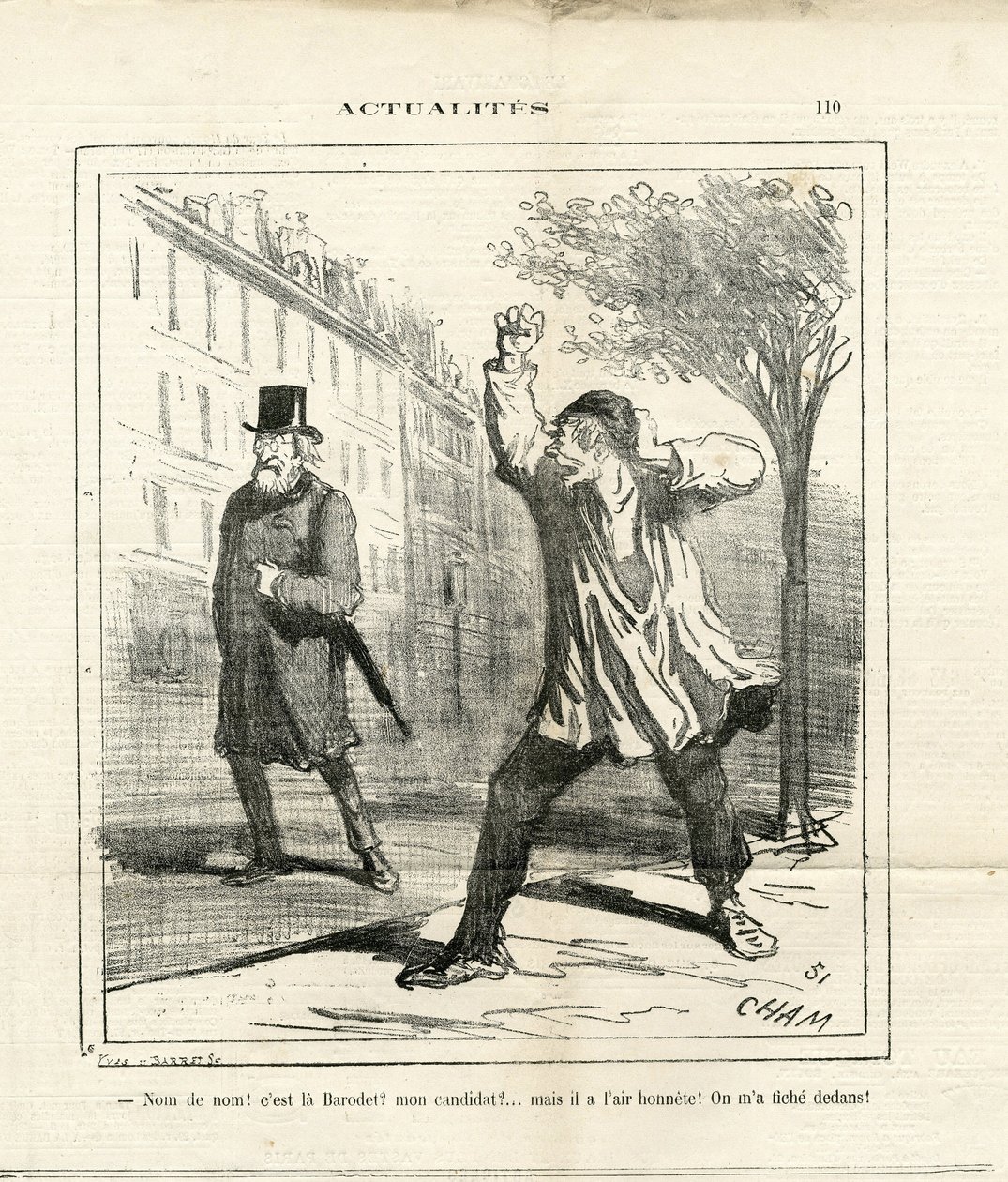Illustration of Cham (1819-1879) in Le Charivari by Amédée de Noé