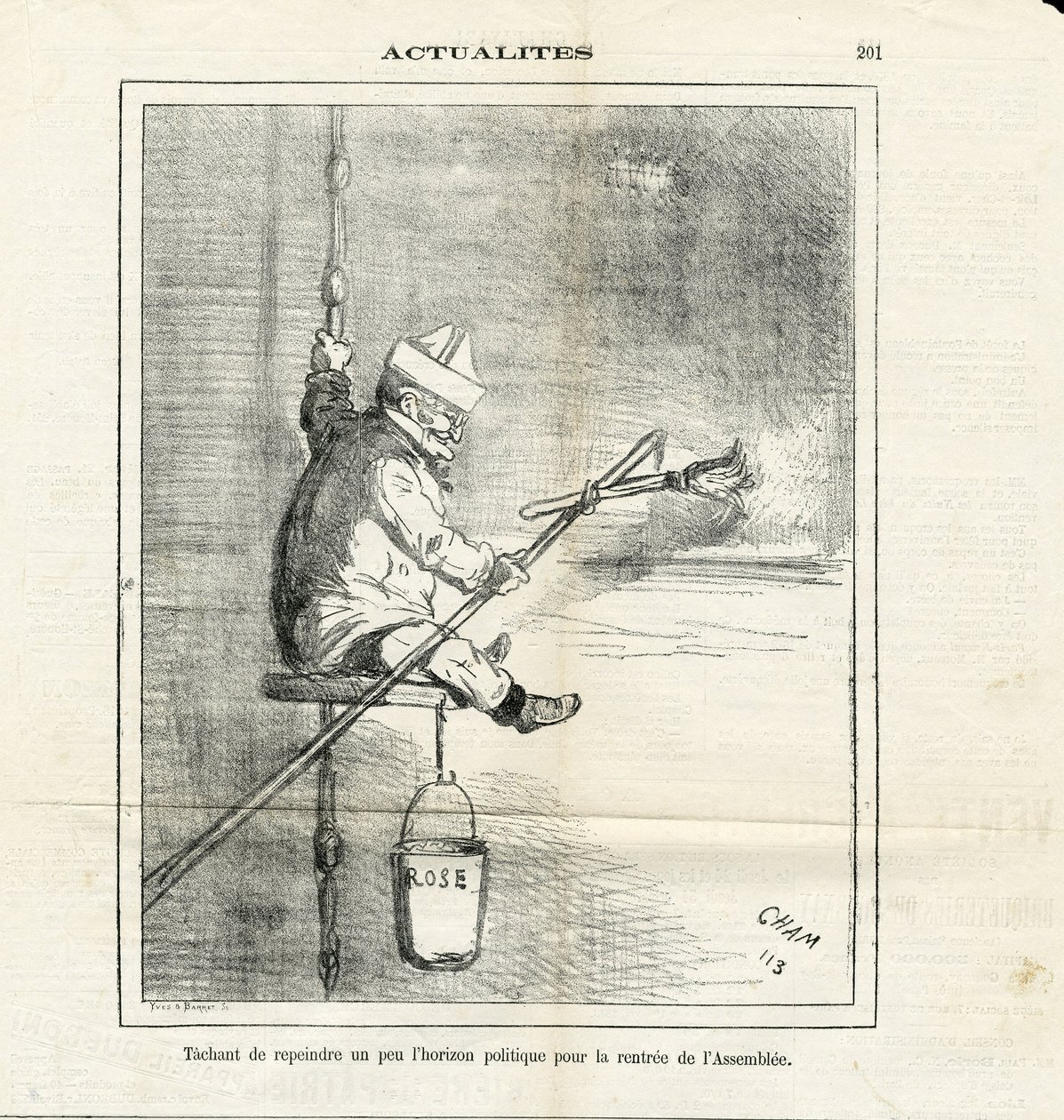 Illustration of Cham (1819-1879) in Le Charivari by Amédée de Noé