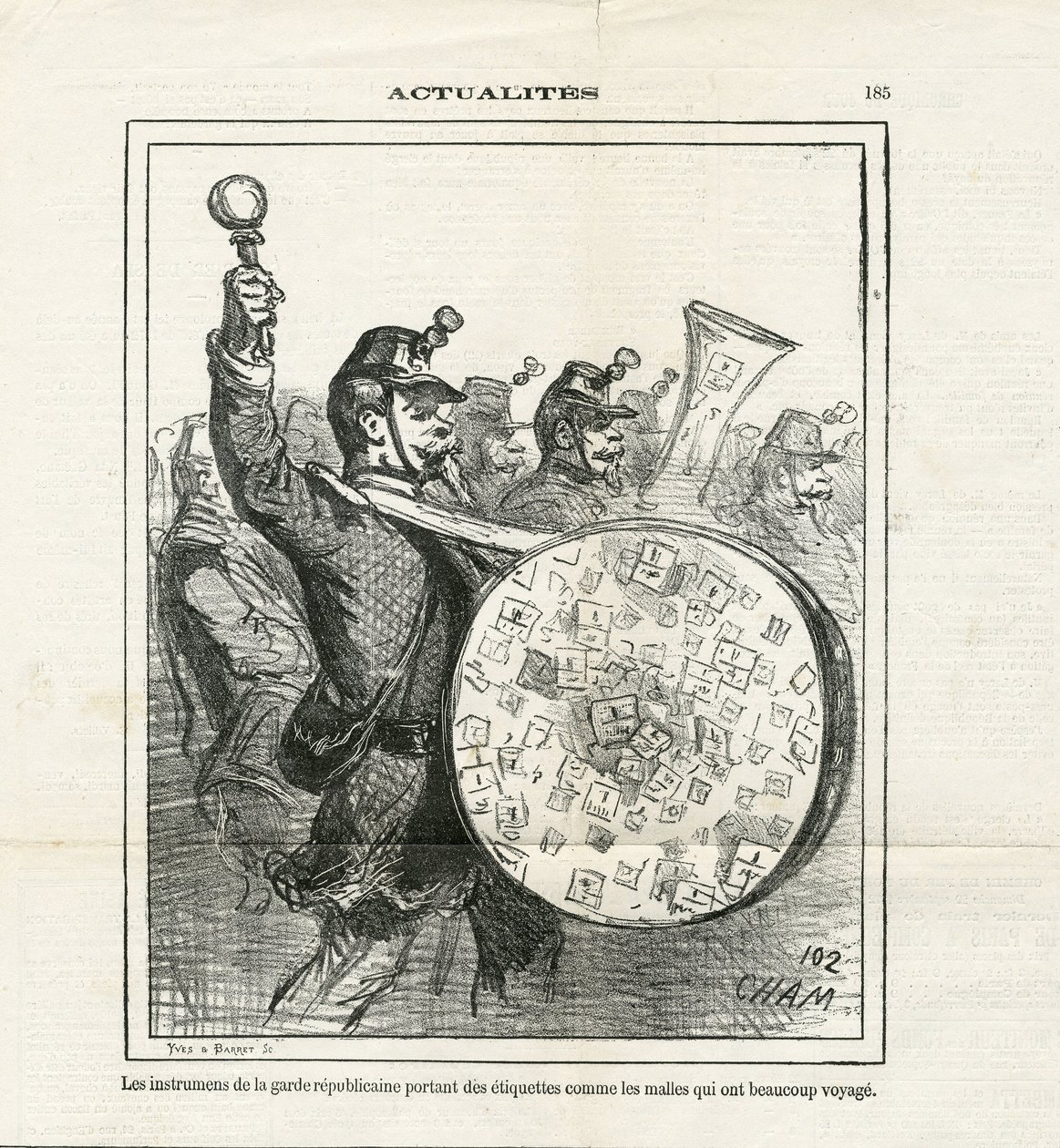 Illustration of Cham in Le Charivari by Amédée de Noé