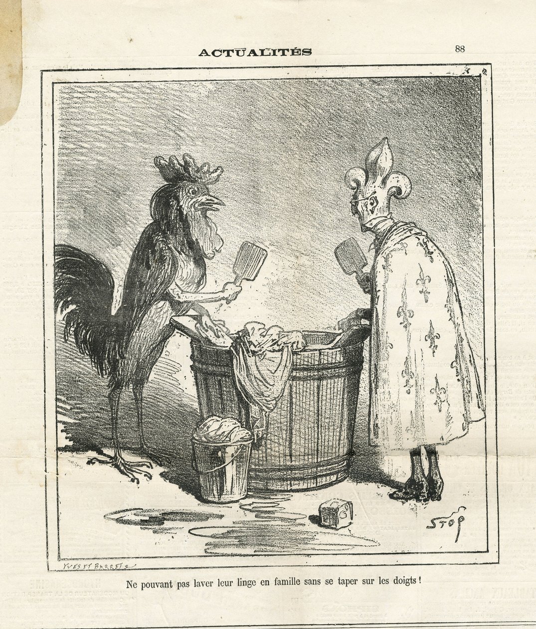 Illustration of Cham in Le Charivari by Amédée de Noé