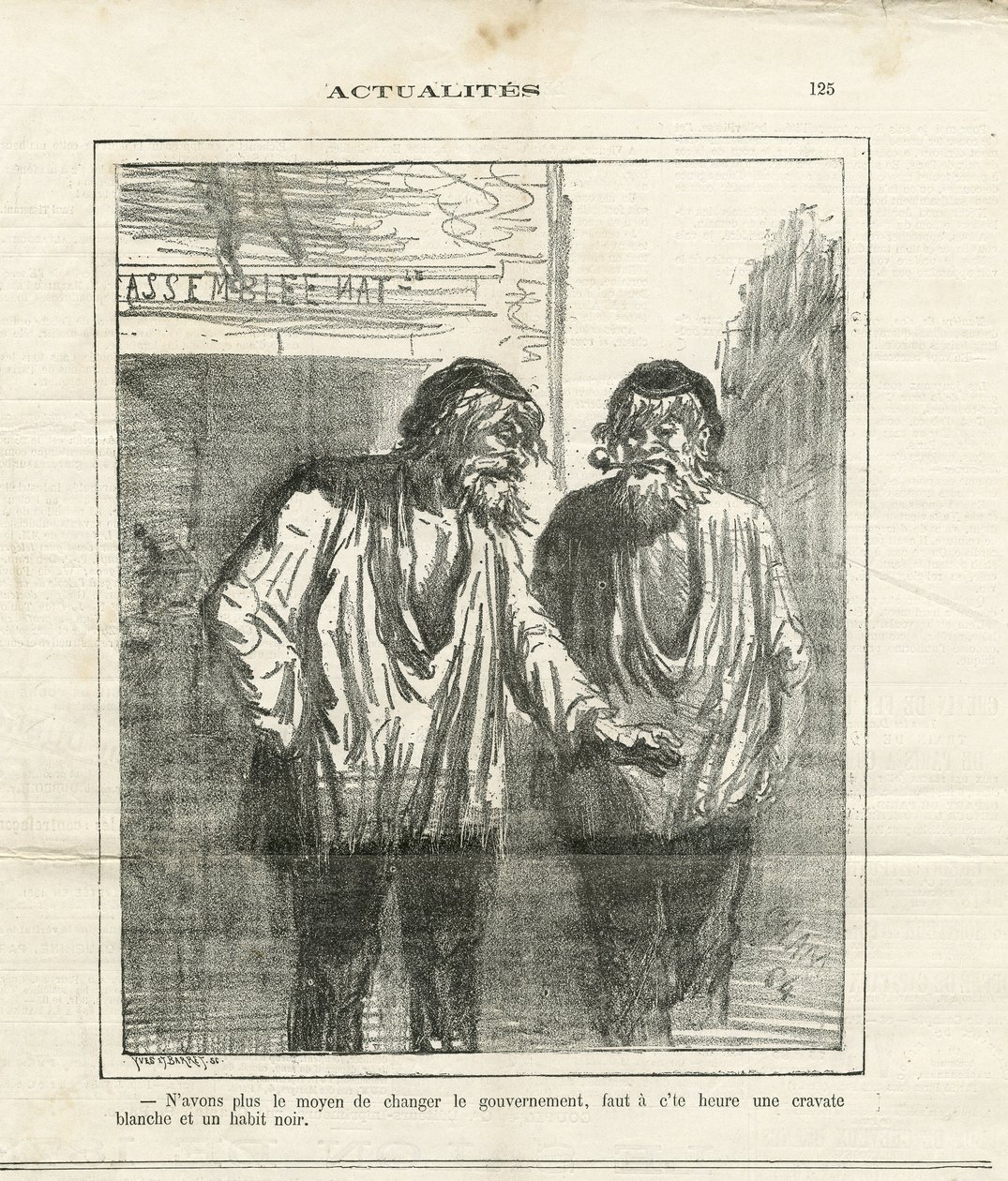 Illustration of Cham in Le Charivari by Amédée de Noé