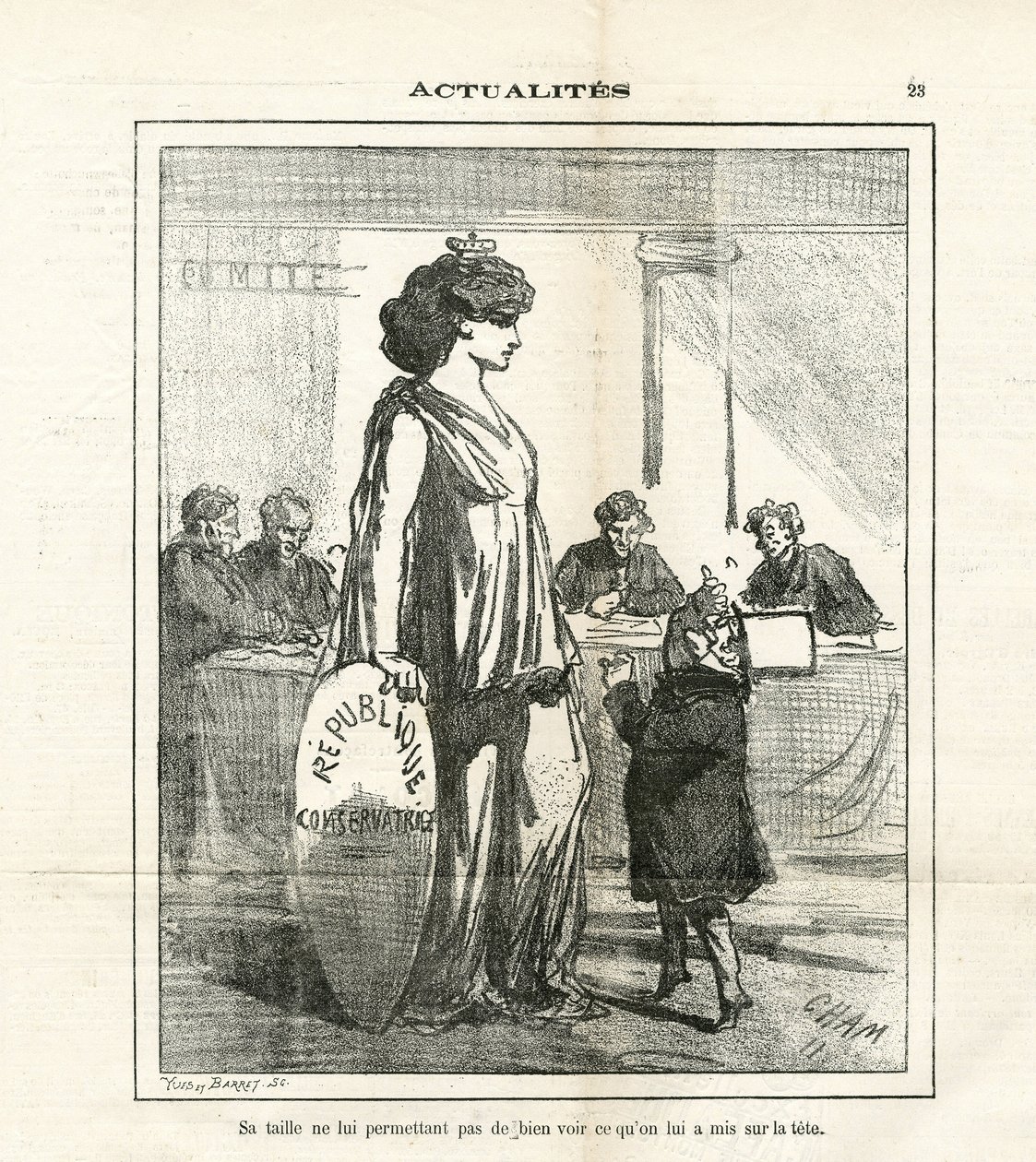Illustration of Cham (1819-1879) in Le Charivari by Amédée de Noé