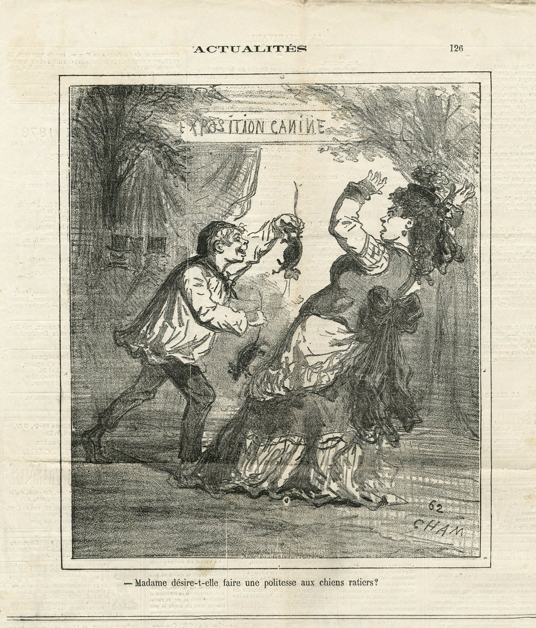 Illustration of Cham (1819-1879) in The Charivari by Amédée de Noé