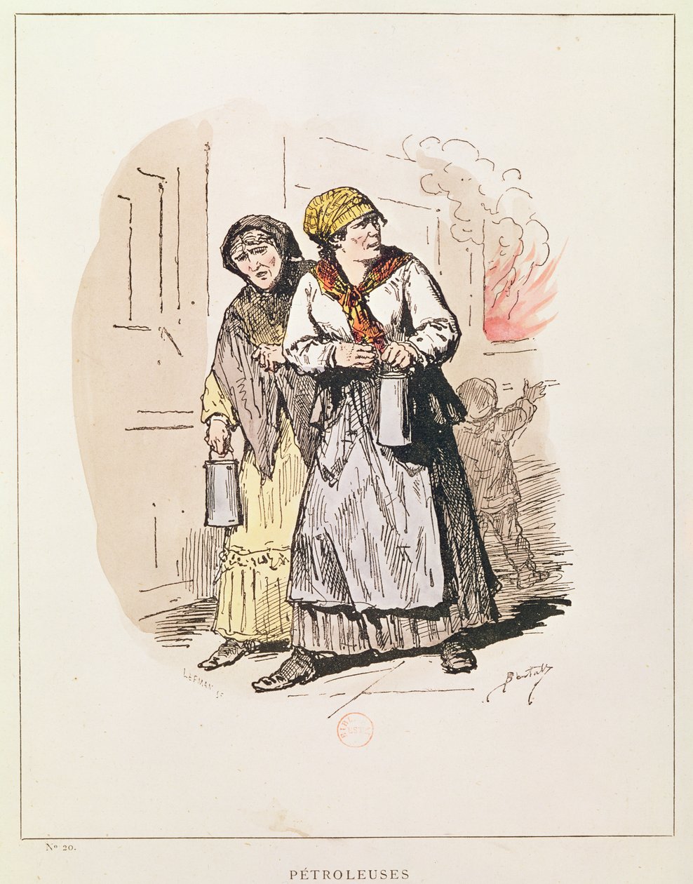 Two Petroleuses of the Commune, 1871 by Charles Albert d Arnoux Bertall