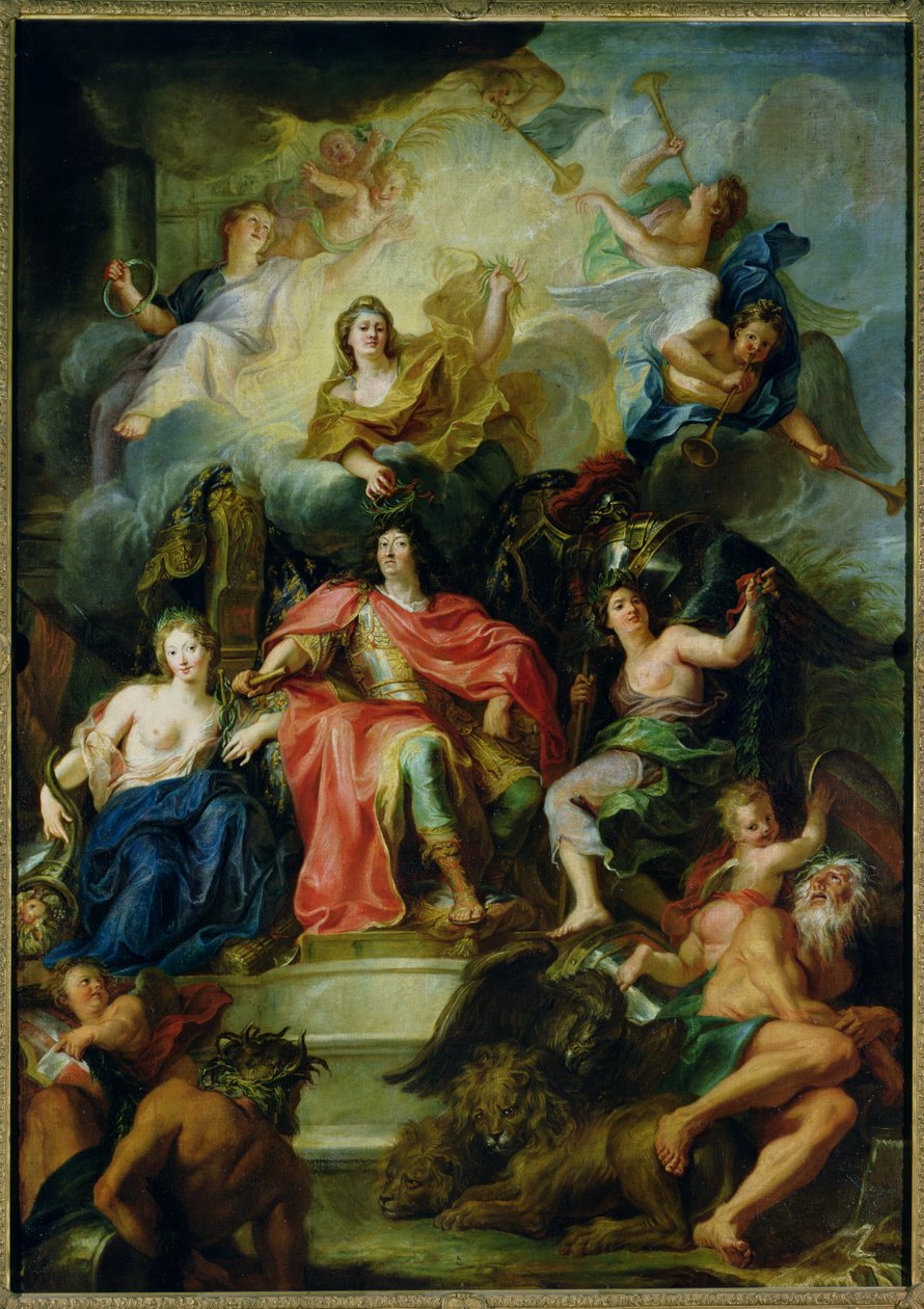 Louis XIV (1638-1715) Crowned by Glory, c.1686 by Charles Antoine Coypel