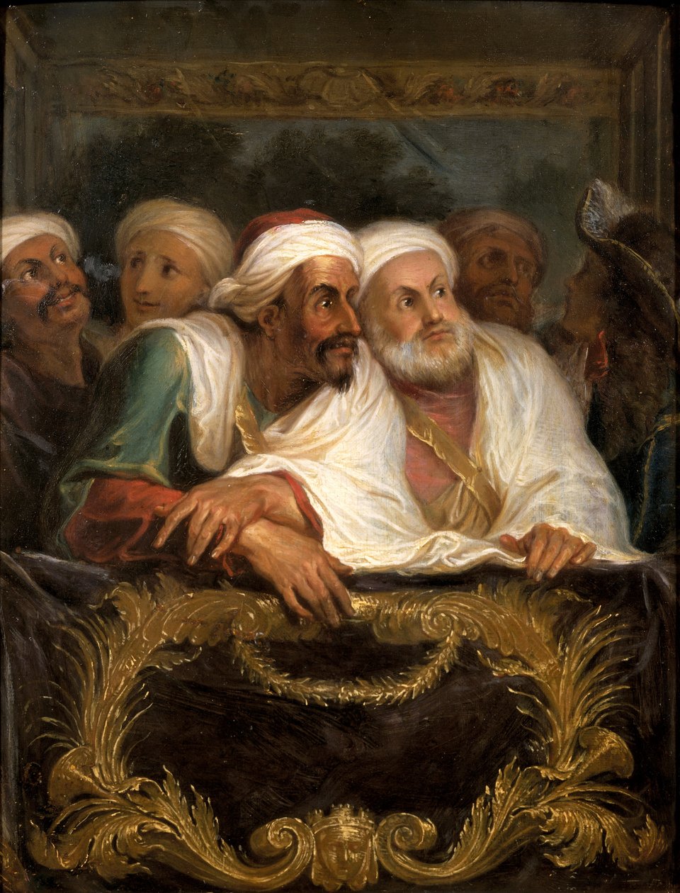 The Moroccan Ambassador and his Entourage at the Italian Comedy in Paris in February 1682 by Charles Antoine Coypel