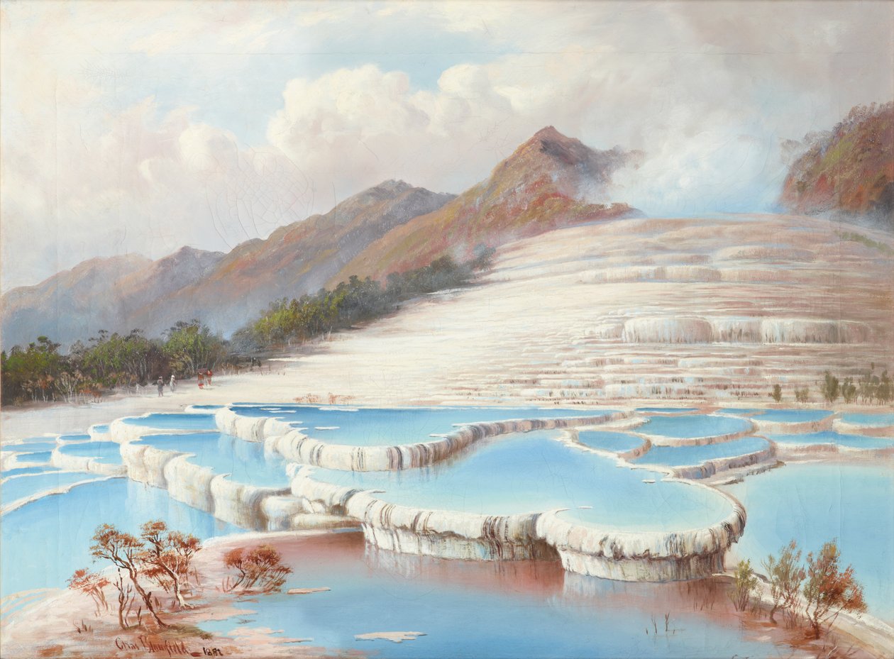 White Terraces, New Zealand by Charles Blomfield
