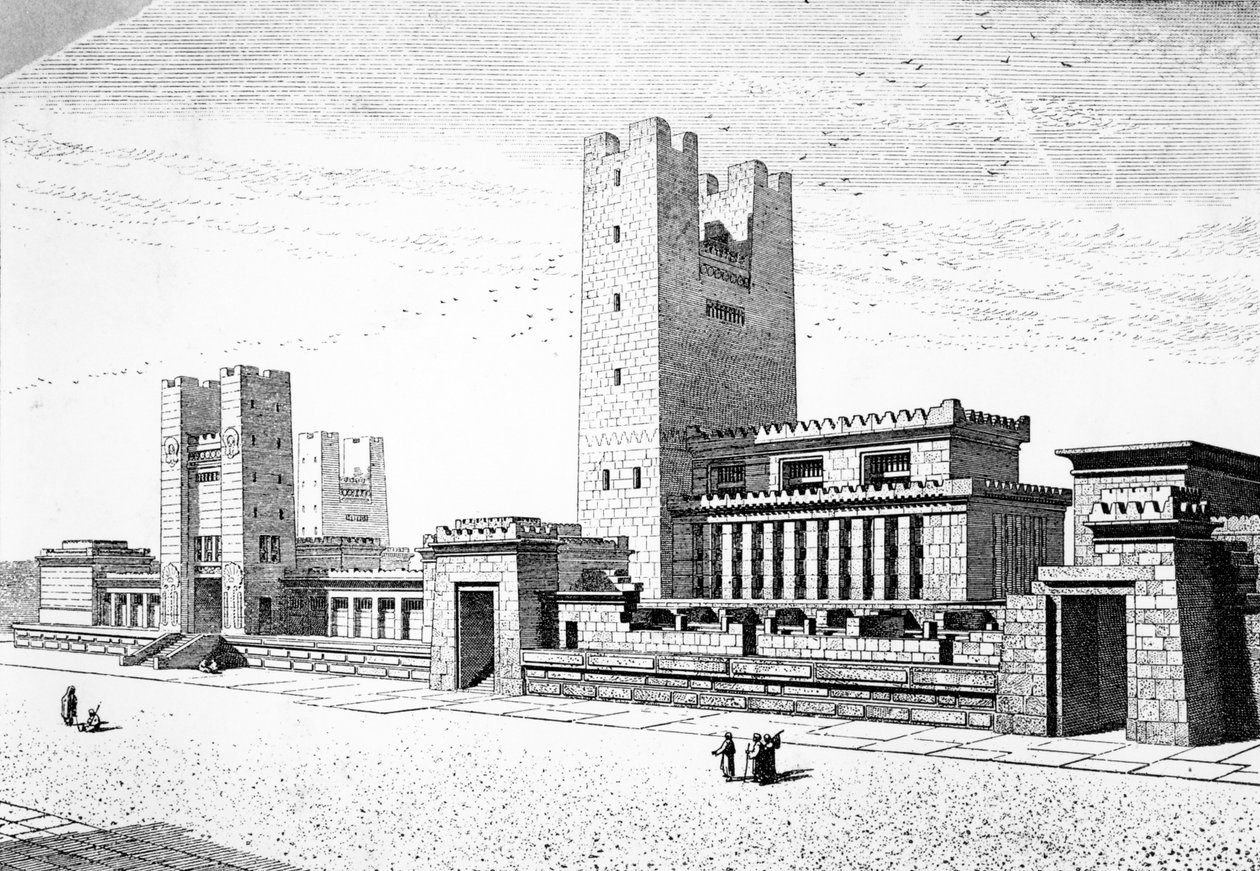 Reconstruction of the Temple of Solomon in Jerusalem by Charles Chipiez