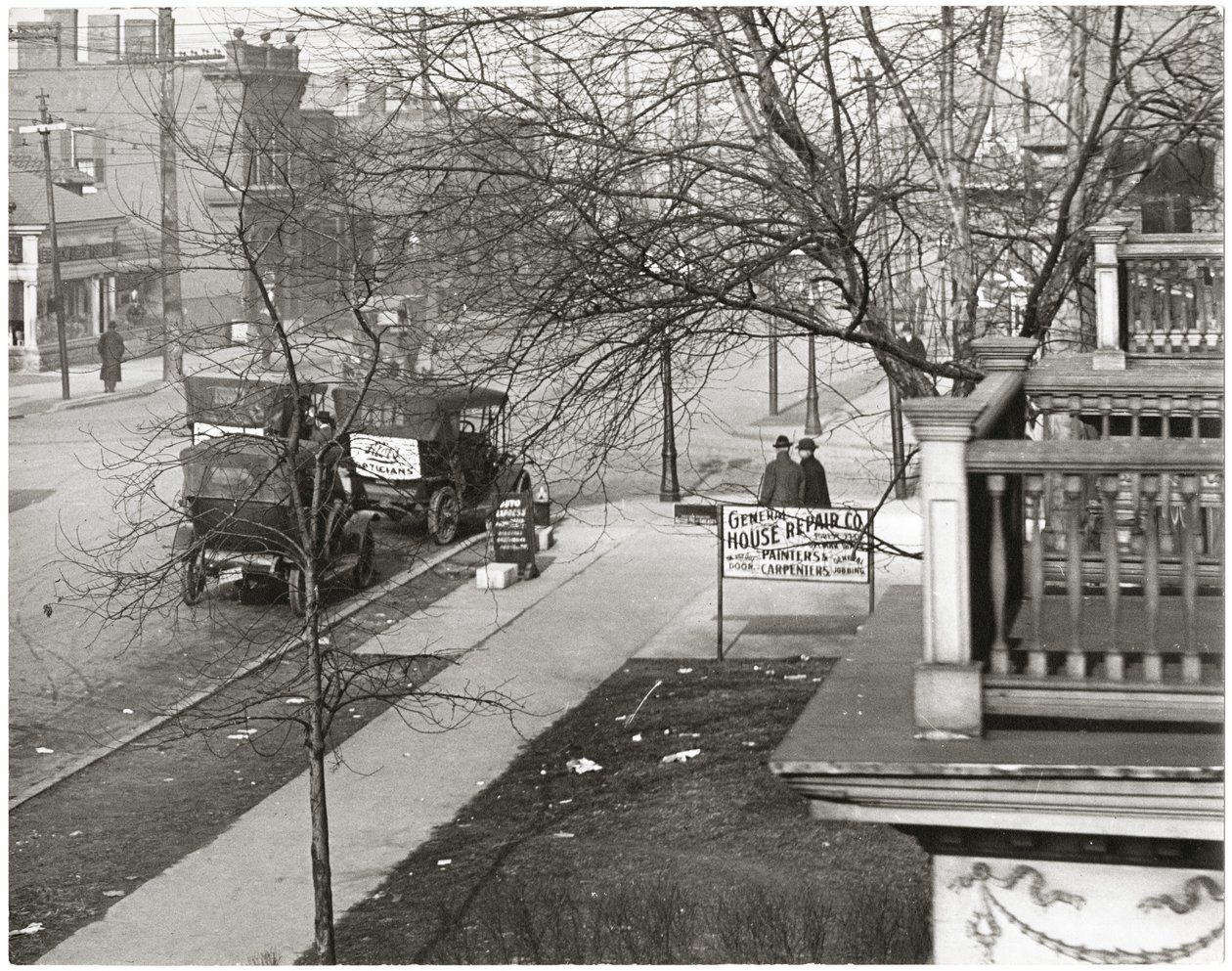 Unidentified Sidewalk Scene by Charles Clement Holt