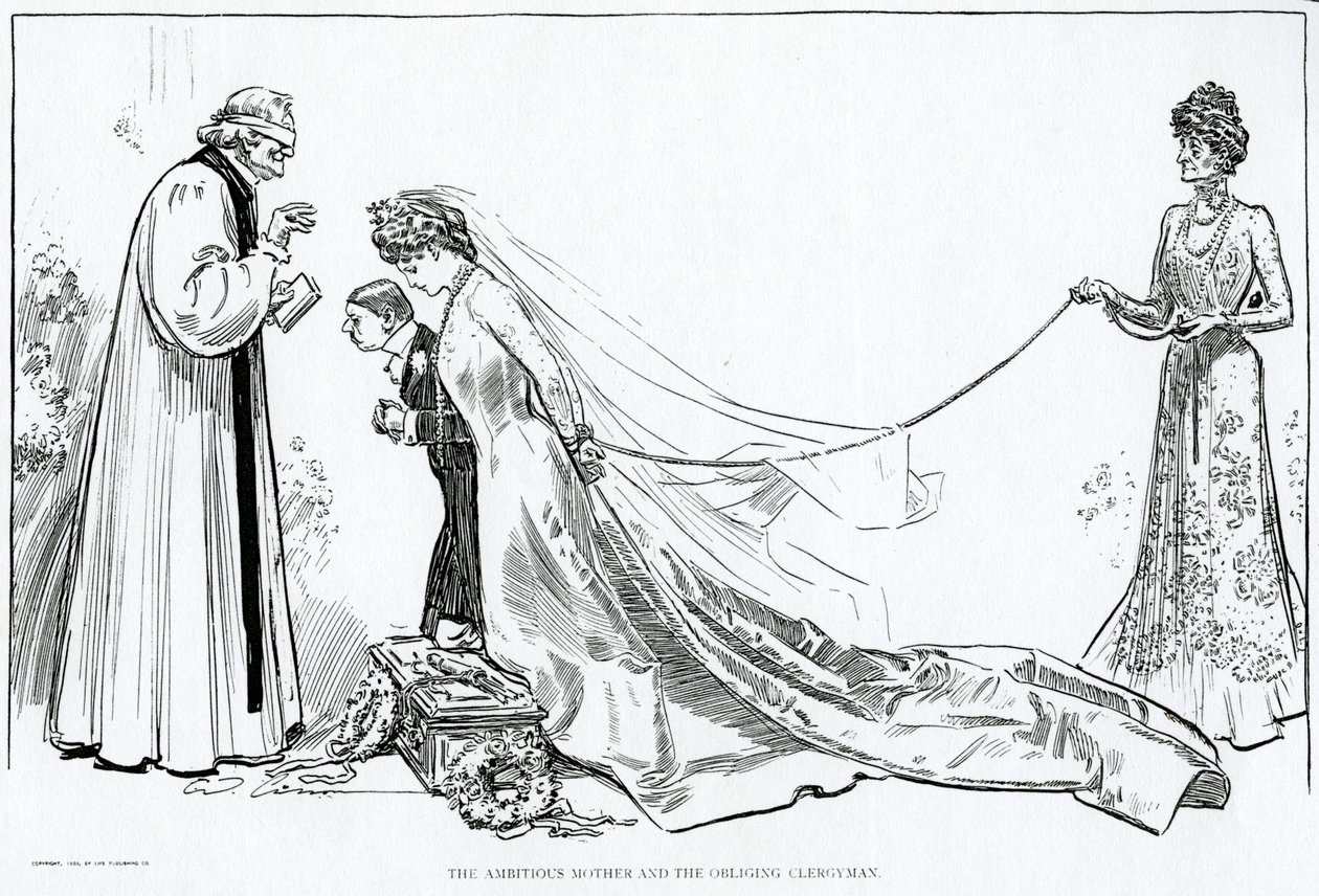 The Ambitious Mother and the Obliging Clergyman by Charles Dana Gibson