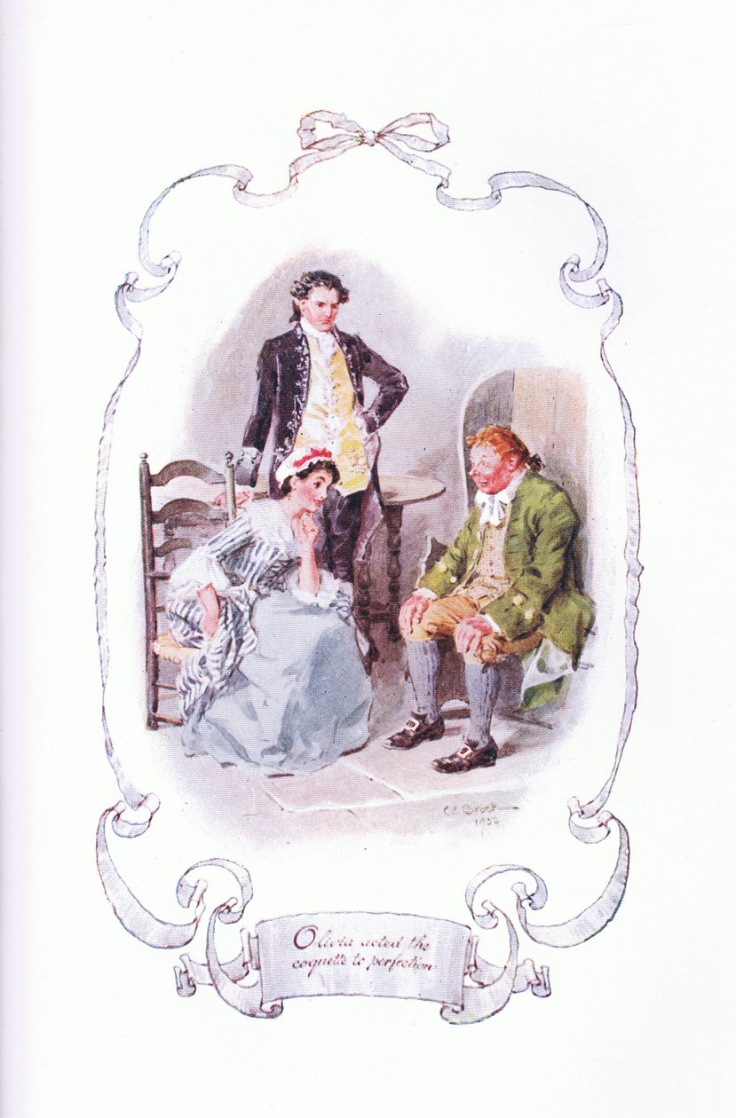 Olivia Acted the Coquette to Perfection, from The Vicar of Wakefield Published by J M Dent & Son Ltd, 1920s by Charles Edmund Brock