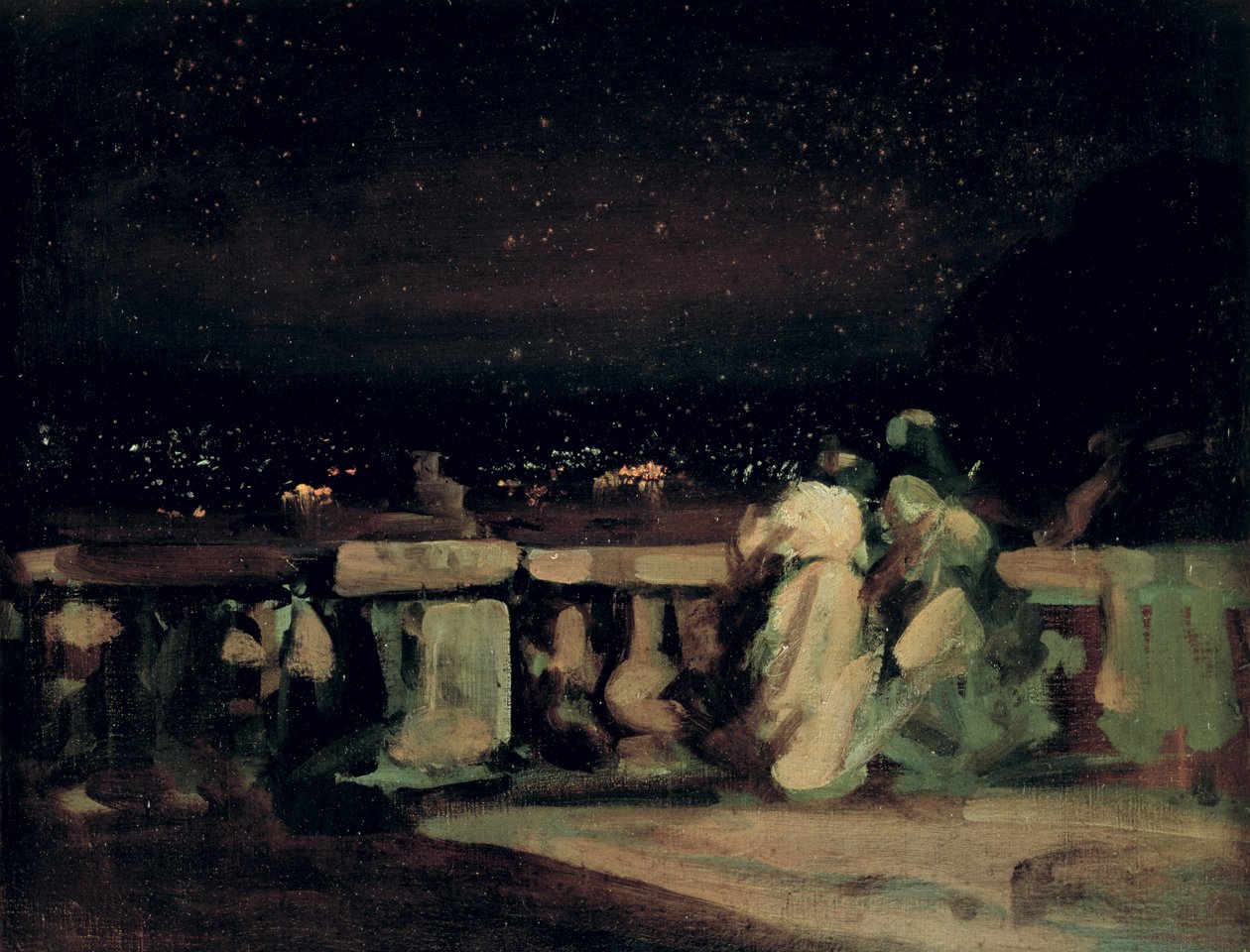 Watching the Fireworks, St. Cloud (on the Terrace) c.1893 by Charles Edward Conder