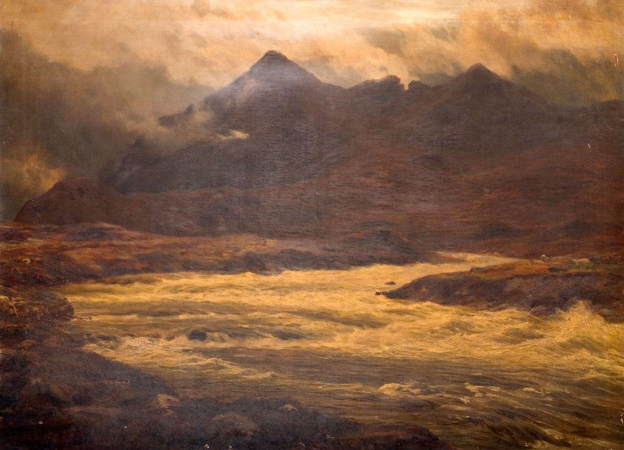 Mountain and Flood, Snir-Na Gillan, Skye by Charles Edward Johnson