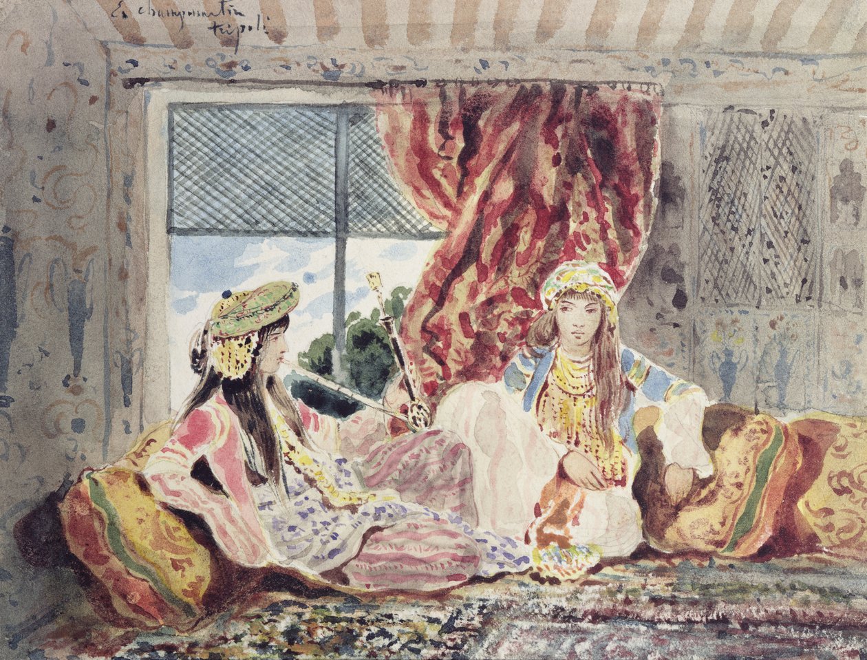 Tripoli, a Harem by Charles Emile Callande de Champmartin