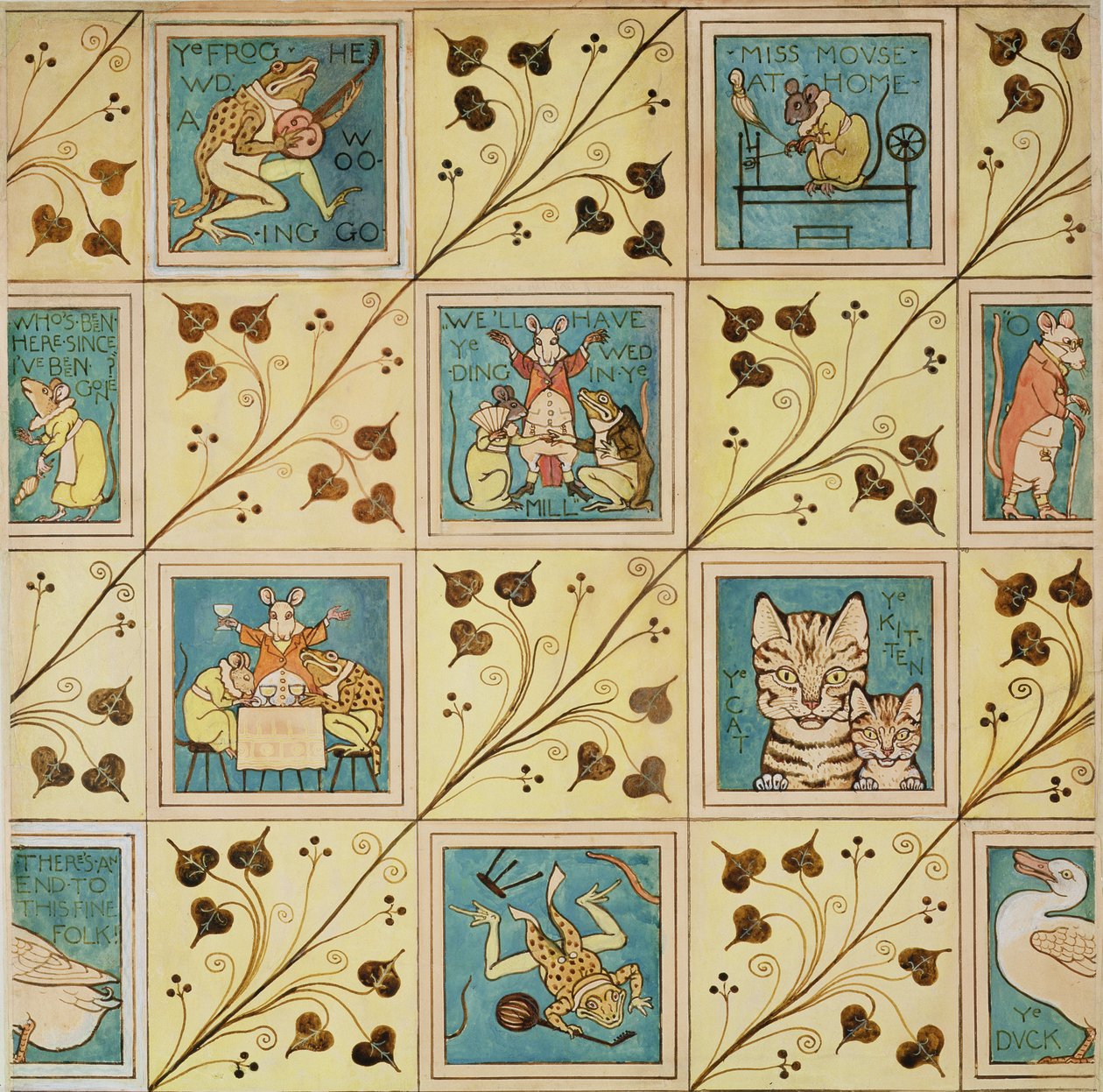 Design for nursery wallpaper by Charles Francis Annesley Voysey