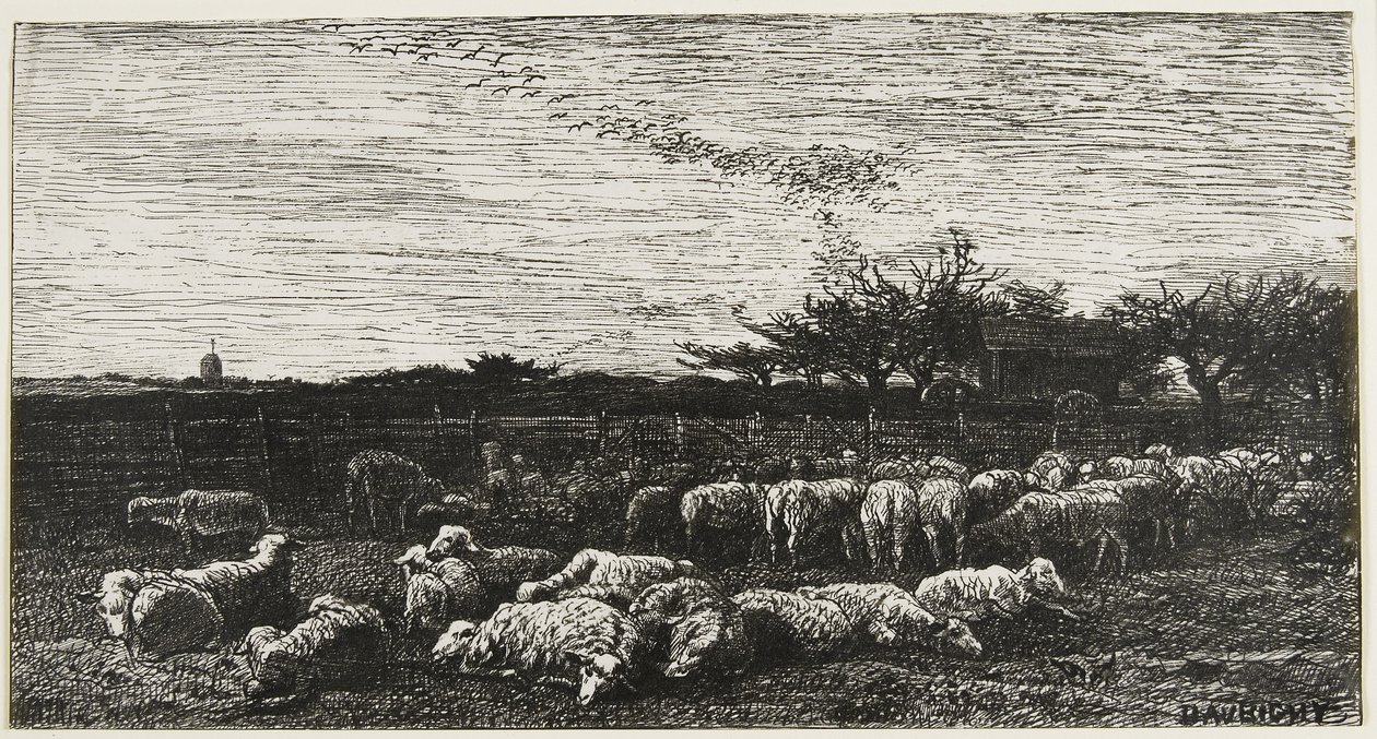 Le Grand Parc a Moutons by Charles Francois Daubigny