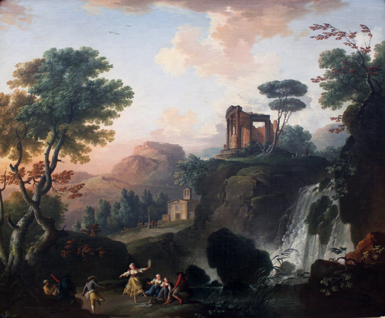 The Temple of Vesta in Tivoli by Charles François Grenier de Lacroix