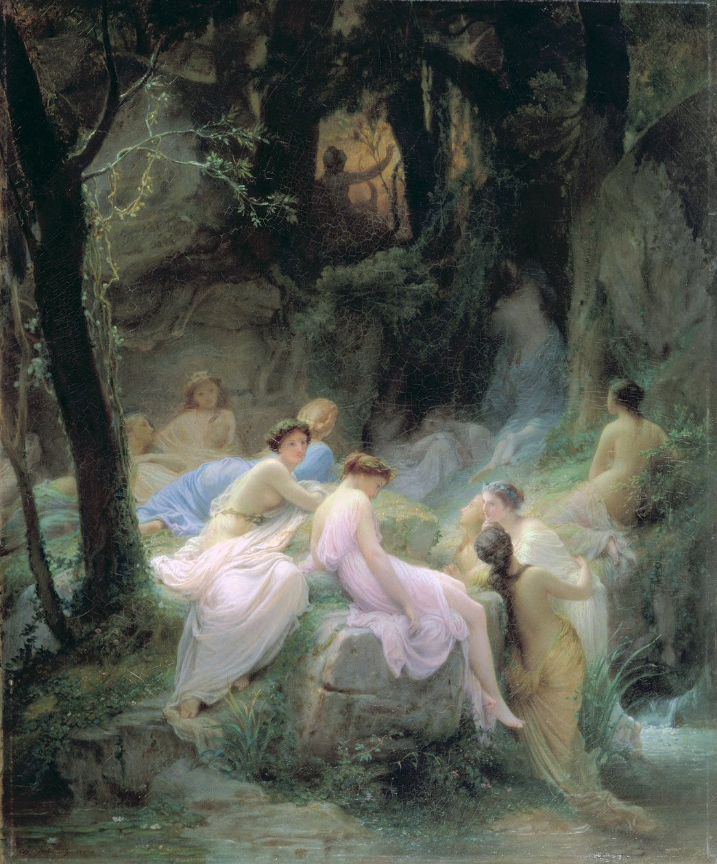 Nymphs Listening to the Songs of Orpheus by Charles François Jalabert