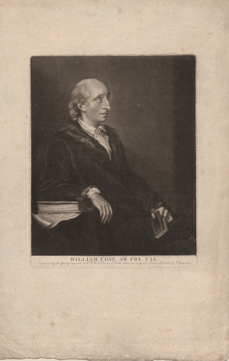 William Coxe, engraved by John Young (1755-1825), c.1785 by Charles Grignion