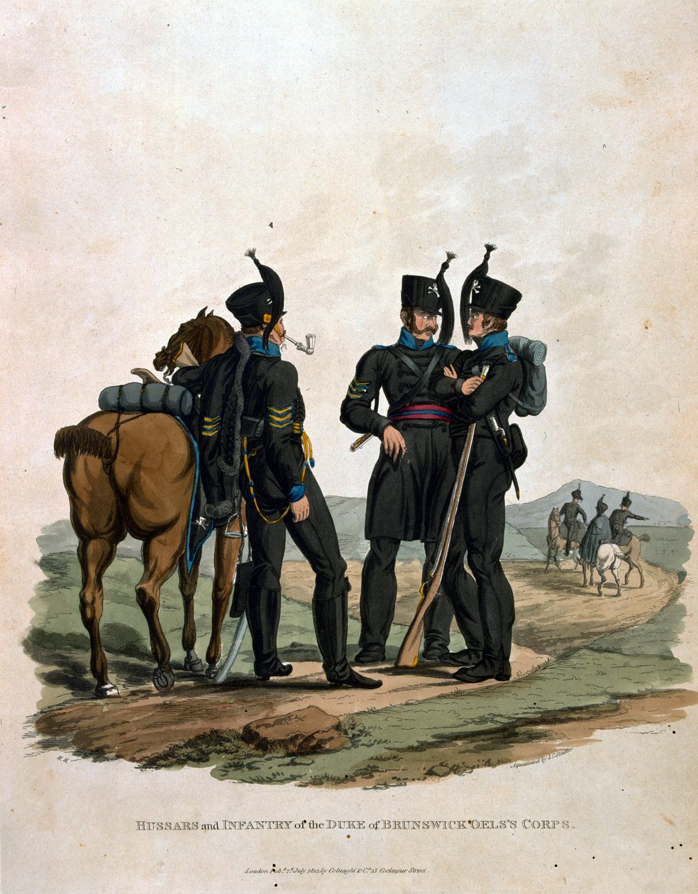 Hussars and Infantry of the Duke of Brunswick Oels