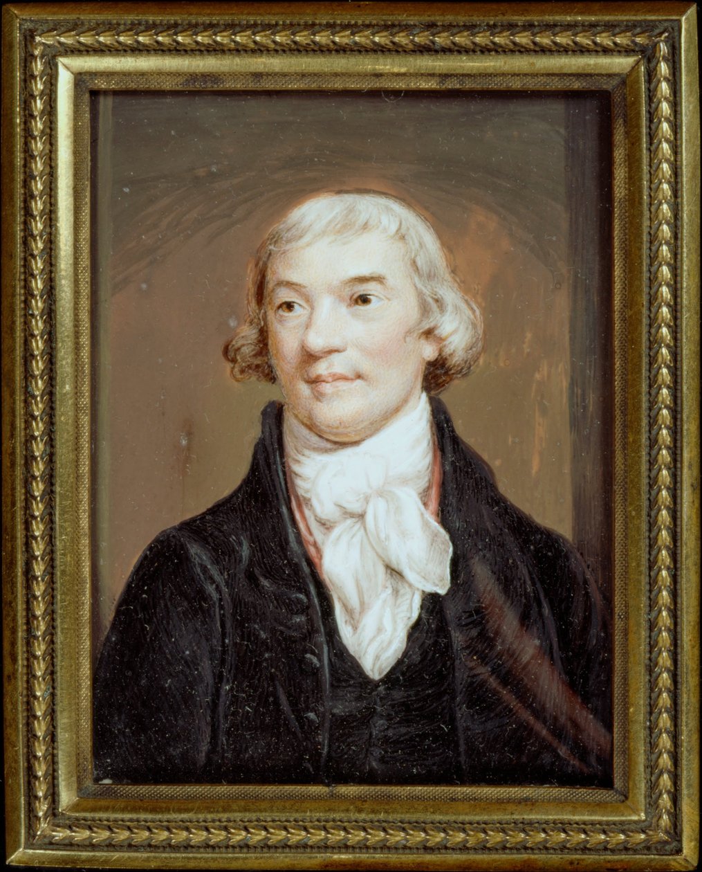 Miniature Portrait of Noel Desenfans (after Northcote) by Charles Hayter