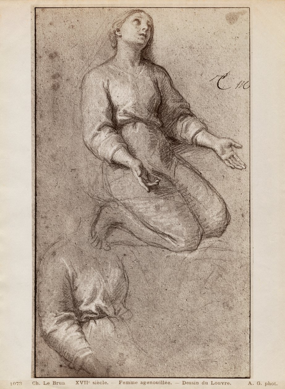 Kneeling Woman by Charles Le Brun